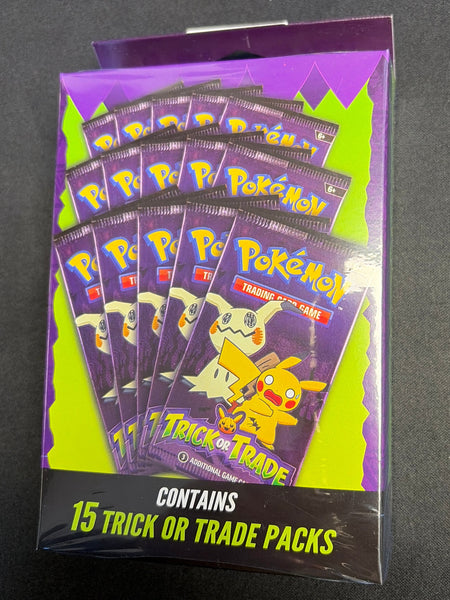 Pokmon Trick or Trade Booster Pack Set - 15 Packs 2025 Pokmon Trick or Trade Booster Pack Set - 15 Packs 2025