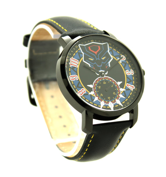 Black Panther Wakanda Forever Genuine Leather Men's or Women's Infinity War Movie Avengers Watch Marvel (AVG5046)