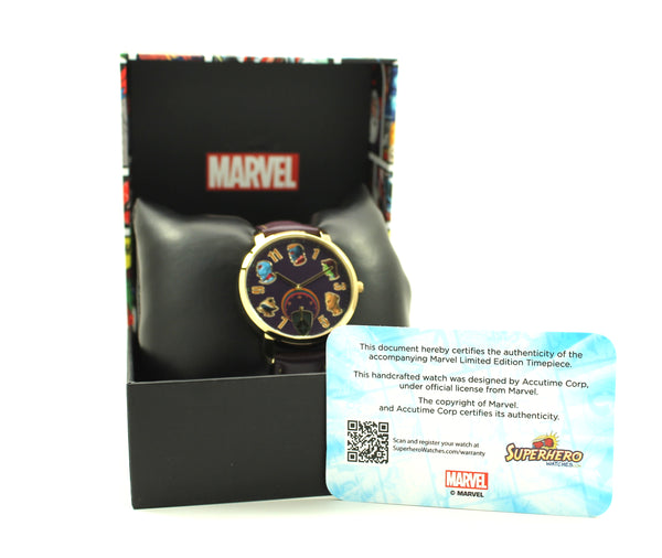 Guardians of The Galaxy Ooh Child Men's or Women's Genuine Leather Water Resistant Chronograph Watch Marvel (GLX5000)