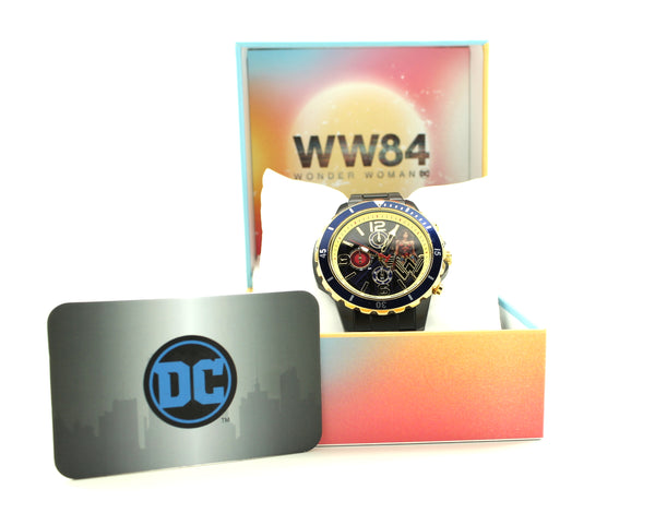 Wonder Woman WW84 Women's or Men's Genuine Diver Style Justice League Movie DC Comics Chronograph Stainless Steel Watch (WOM8008)