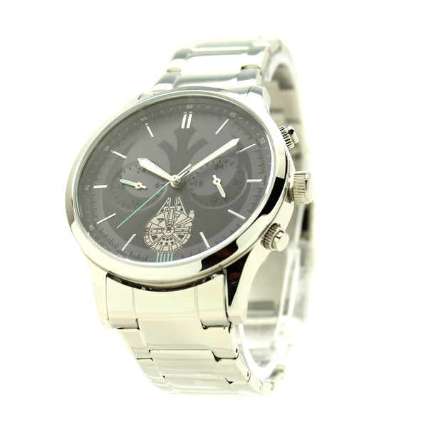 The Ultimate Millennium Falcon Corellian YT-1300f Stainless Steel Water Resistant Chronograph Watch (STW8009)