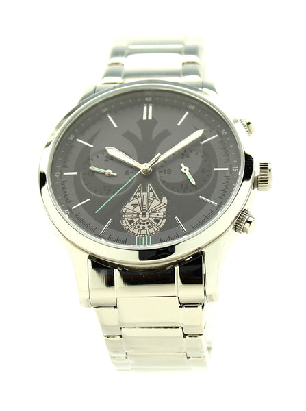 The Ultimate Millennium Falcon Corellian YT-1300f Stainless Steel Water Resistant Chronograph Watch (STW8009)