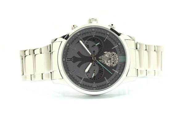 The Ultimate Millennium Falcon Corellian YT-1300f Stainless Steel Water Resistant Chronograph Watch (STW8009)