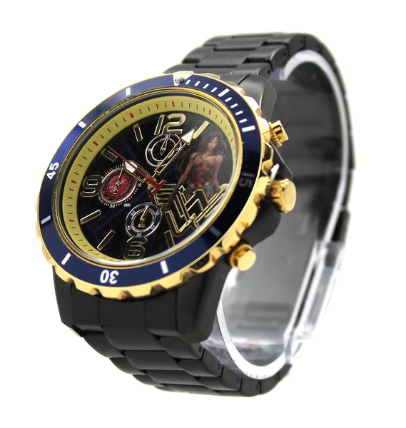 Wonder Woman WW84 Women's or Men's Genuine Diver Style Justice League Movie DC Comics Chronograph Stainless Steel Watch (WOM8008)