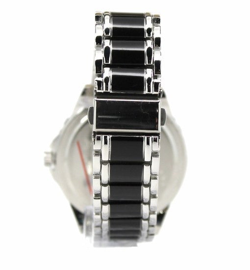 Batman Logo Watch with Black Metal Bracelet Band (BAT8025) - SuperheroWatches.com