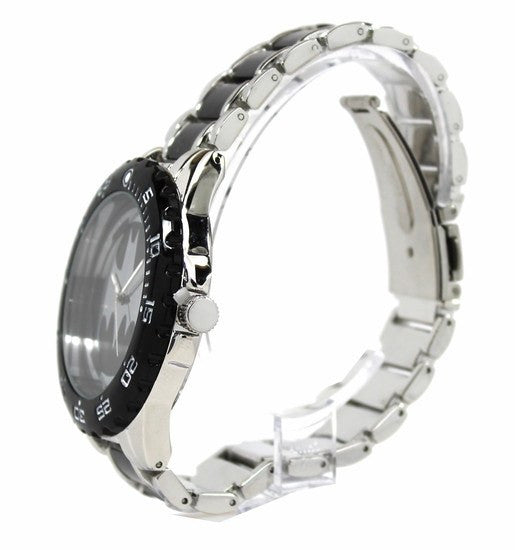 Batman Logo Watch with Black Metal Bracelet Band (BAT8025) - SuperheroWatches.com