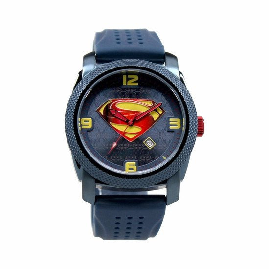 Man of Steel "Blue" Limited Edition Collection Watch Silicon Band (MOS9034) - SuperheroWatches.com