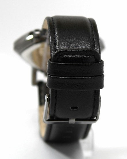 Man of Steel Superman Shield Watch - Stealth - Leather Strap (MOS 5006) - SuperheroWatches.com