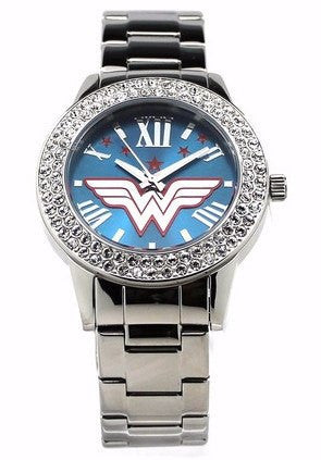 Wonder Woman Justice Silver-tone Watch (WOW8062) - SuperheroWatches.com