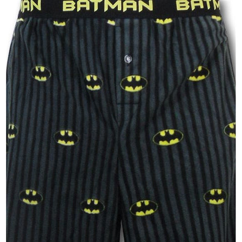 Batman Black Plush Symbol Pajama Pants