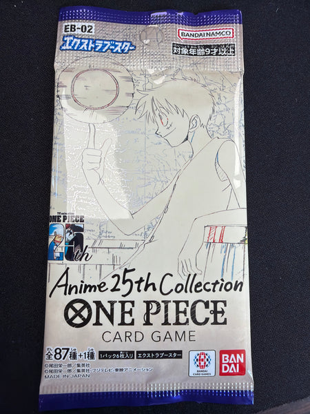 One Piece Card Game EB-02 Anime 25th Collection – Japanese Booster Pack (Single Pack)