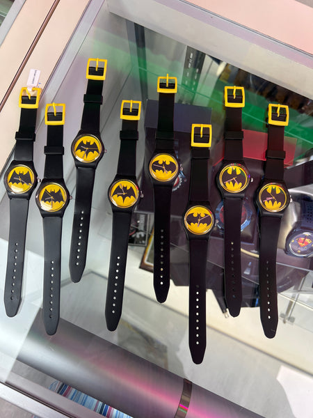 Batman Round Swatch Style Watch (logo selected at random)