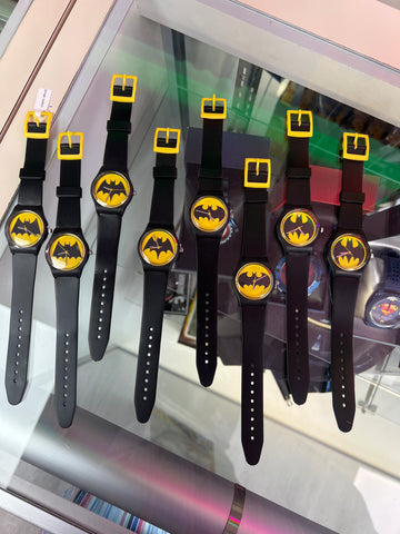 Batman Round Swatch Style Watch (logo selected at random)