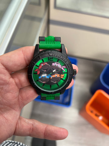 Teenage Mutant Ninja Turtles TMNT Group Shot Green Rubber Strap Watch (TMN9038)