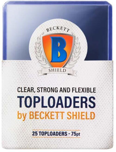 Beckett Shield Standard Size Card 75PT Toploader (25 Pack) - Beckett Shield