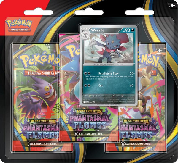 Pokemon TCG: Mega Evolutions Phantasmal Flames 3 Pack Blister (Random Promo)