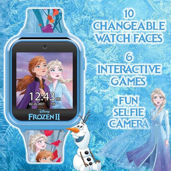 Accutime Kids Disney Frozen II Smart Watch FZN1655 – Interactive Watch with Camera, Games, Voice Recorder, Calculator, Pedometer & Alarm for Boys & Girls