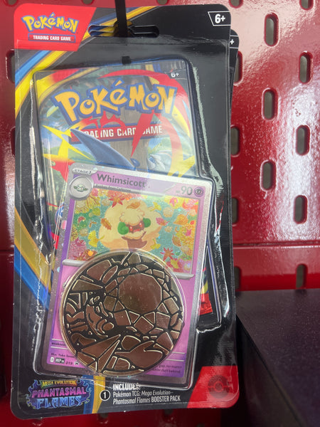 Card Pack Pokemon TCG: Mega Evolution - Phantasmal Flames Checklane Checklane Blister Whimsicott or Cottonee