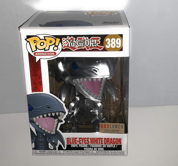 Funko POP! Premium Yu‑Gi‑Oh! Blue‑Eyes White Dragon Card – Vinyl Figure Collectible