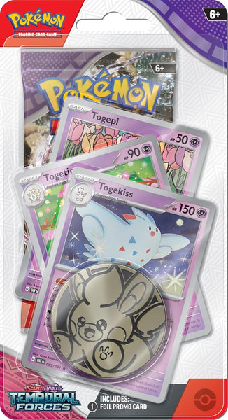 Pokémon TCG: Scarlet & Violet – Temporal Forces Premium Checklane Blister (Togekiss Promo, Factory Sealed)