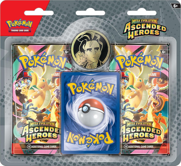 Pokémon TCG: Mega Evolution – Ascended Heroes 2-Pack Blister (Promo + Coin, Factory Sealed)