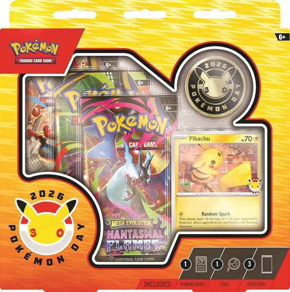 Pokémon TCG: Pokémon Day 2026 Collection (30th Anniversary Celebration Box, Factory Sealed)
