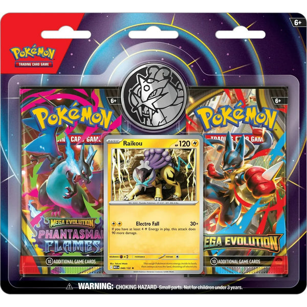 Pokémon TCG Enhanced 2-Pack Blister – Raikou Promo Card & Collectible Coin