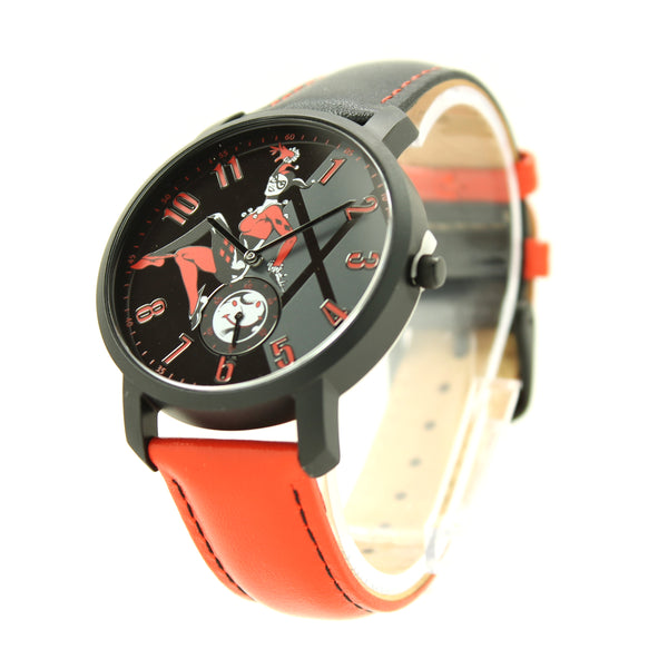 Harley Quinn The Clown Princess of Crime Joker Genuine Leather Watch Suicide Squad Margot Robbie DC Comics HRQ5016