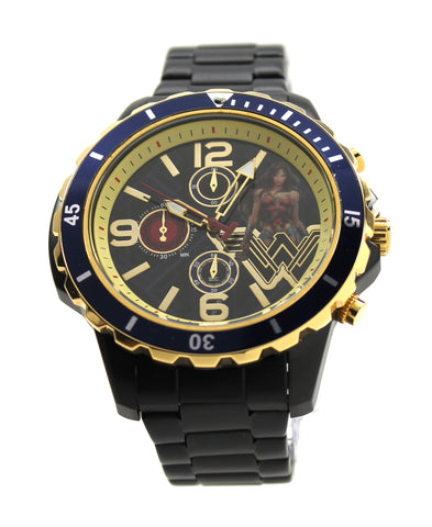 Wonder Woman WW84 Women's or Men's Genuine Diver Style Justice League Movie DC Comics Chronograph Stainless Steel Watch (WOM8008)