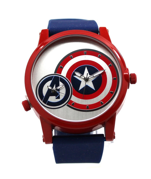 Captain America Avengers Dual Time Shield Mens Watch (AVG1520) - SuperheroWatches.com