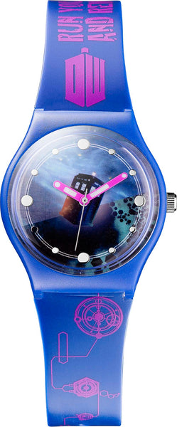 Doctor Who Watch - Tardis Face - Ladies Wristband - Run You Clever Boy (DR296)