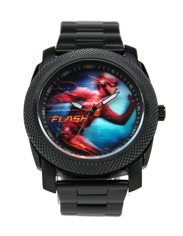 The Flash Grant Gustin Stainless Steel Black Watch (FLT8004) - SuperheroWatches.com