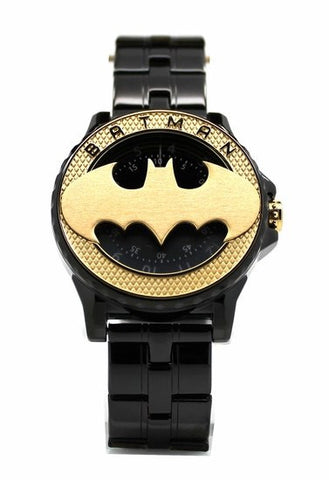 Batman 75th Year Limited Edition Rotator Mens Gold-toned Logo Watch (Bat5113) - SuperheroWatches.com