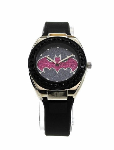 Batman Batgirl Pink Emblem Strap Watch (BGL9009) - SuperheroWatches.com