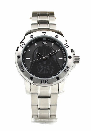 Darth Vader Stainless Steel Mens Star Wars Watch with Silver Two-toned Bracelet (DAR2009) - SuperheroWatches.com