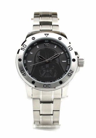 Darth Vader Stainless Steel Mens Star Wars Watch with Silver Two-toned Bracelet (DAR2009) - SuperheroWatches.com