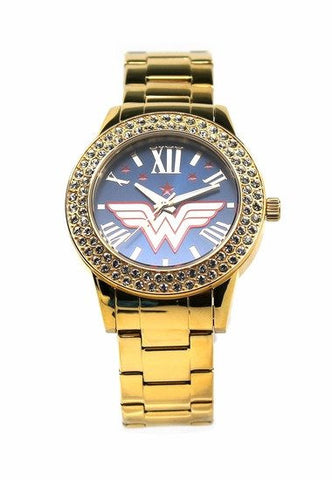 Wonder Woman Justice Gold-tone Watch (WOW8063) - SuperheroWatches.com