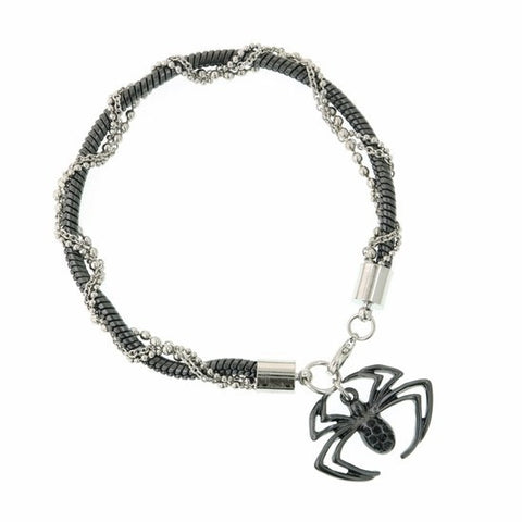 Spiderman Hematite Chain Spider Bracelet - SuperheroWatches.com