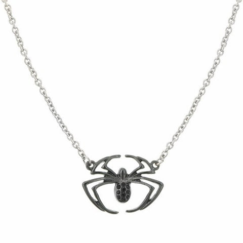 Spiderman Black Crystal Pendant Necklace - SuperheroWatches.com