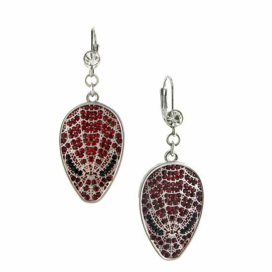 Spiderman Crystal Drop Earrings - SuperheroWatches.com