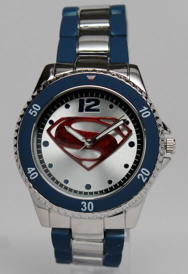 Superman Man of Steel Watch Stainless Steel Blue (MOS8008) - SuperheroWatches.com